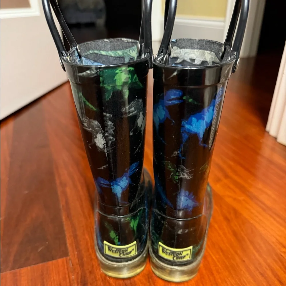 WESTERN CHIEF DINOSAUR FRIENDS LIGHTED RAIN BOOTS SIZE 12
